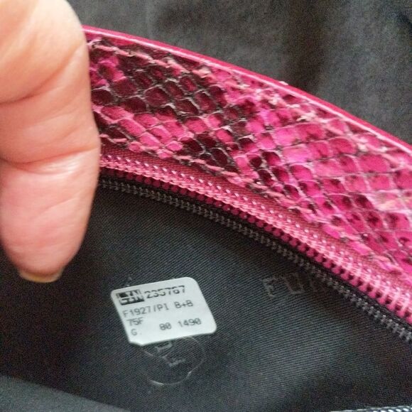Furla Vintage  Small 💗Pink Snake Skin Purse - Picture 7 of 15